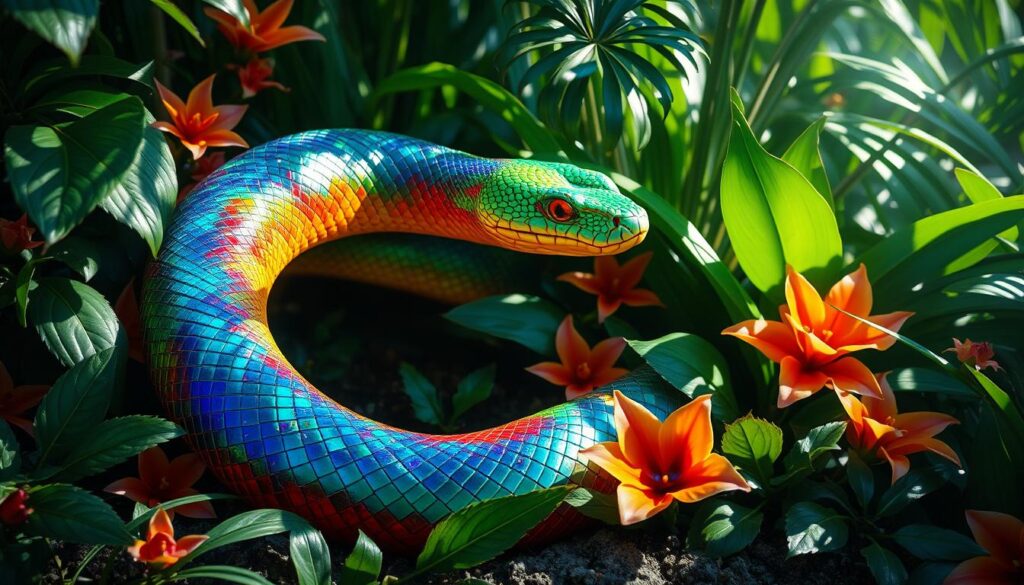 Sonhar com cobra colorida: o que indica