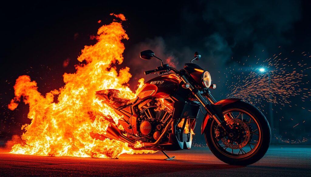 Sonhar com moto pegando fogo: interpretação