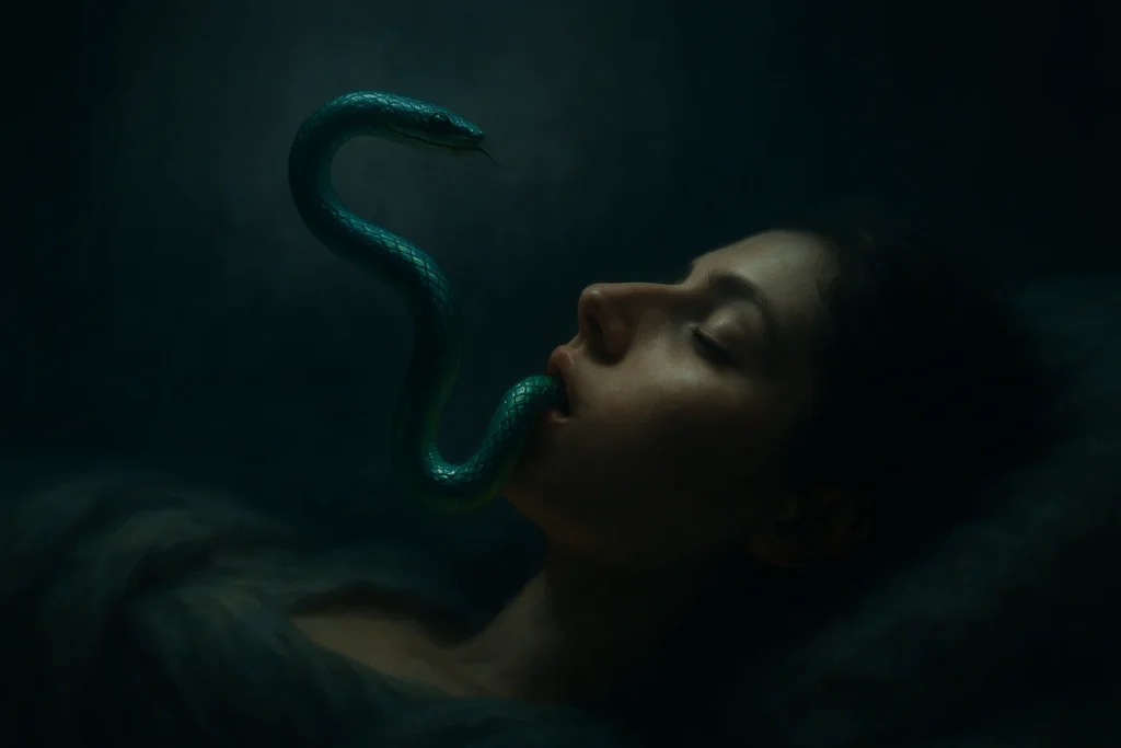 Sonhar com cobra saindo da boca: significado